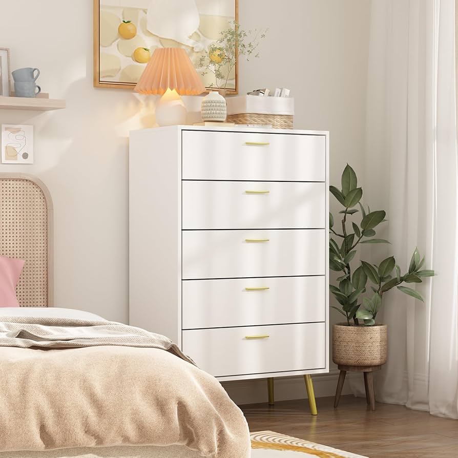 Amazon｜Timechee チェスト タンス 木製 5段 幅70×奥行40×高さ114.5cm