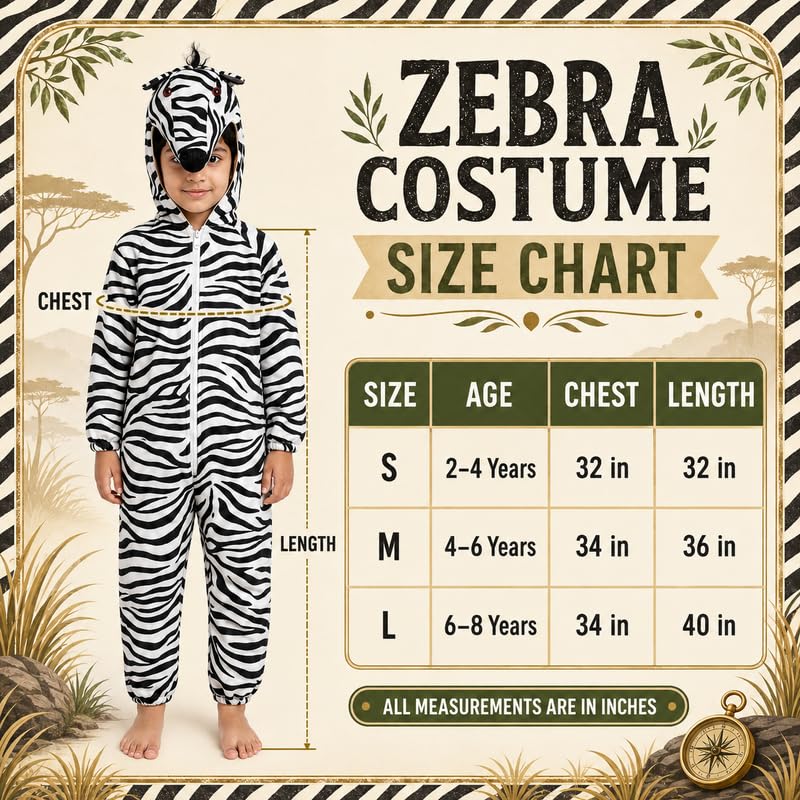 Image of Animal Costume for Kids | Plush Fancy Dress Costume for Boys & Girls |School Fancy Dress, Annual Day, Jungle Theme, Role Play, Halloween & Birthday Party