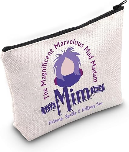 PWHAOO Regalo inspirado en la película de dibujos animados Madam Mim Bolsa de maquillaje Bolsa de cosméticos para fanáticos de la película Merch, disponible en Yaxa Peru
