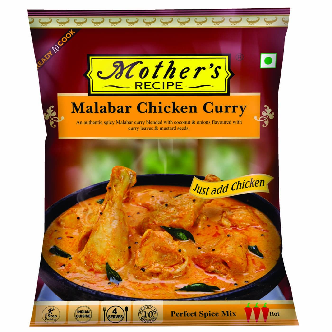 Mother's RECIPE Malabar Chicken Curry Ready To Cook Mix 100G, Red