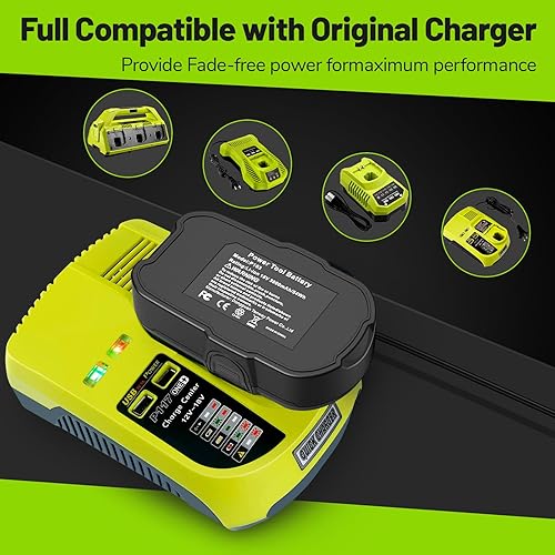 Miniatura 5 de Batería de repuesto P103 de 3,0 Ah y 18 V para herramientas Ryobi de 18 V, todas las series, batería de iones de litio de 9,842.5 ft Ah, compatible