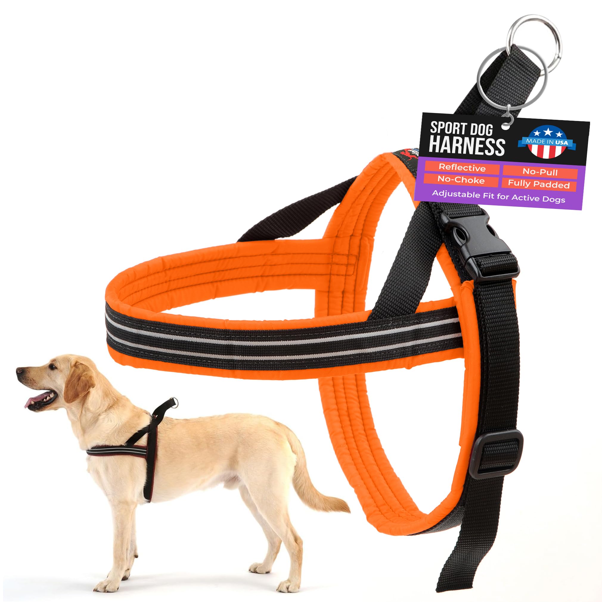 COMFORT FLEX PetPDC ComfortFlex Sport Harness, Medium, Hunter Orange — image 1