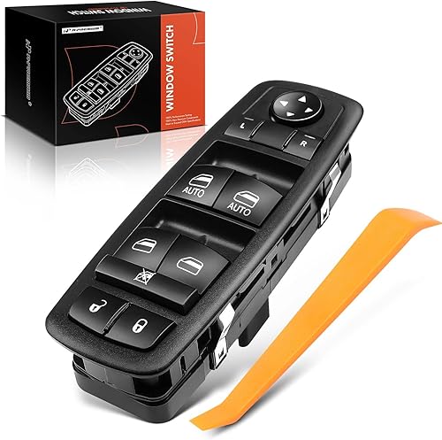A-Premium Interruptor de elevalunas eléctrico principal del lado del conductor delantero con 2 automóviles – Compatible con Jeep Cherokee 2014 Sport