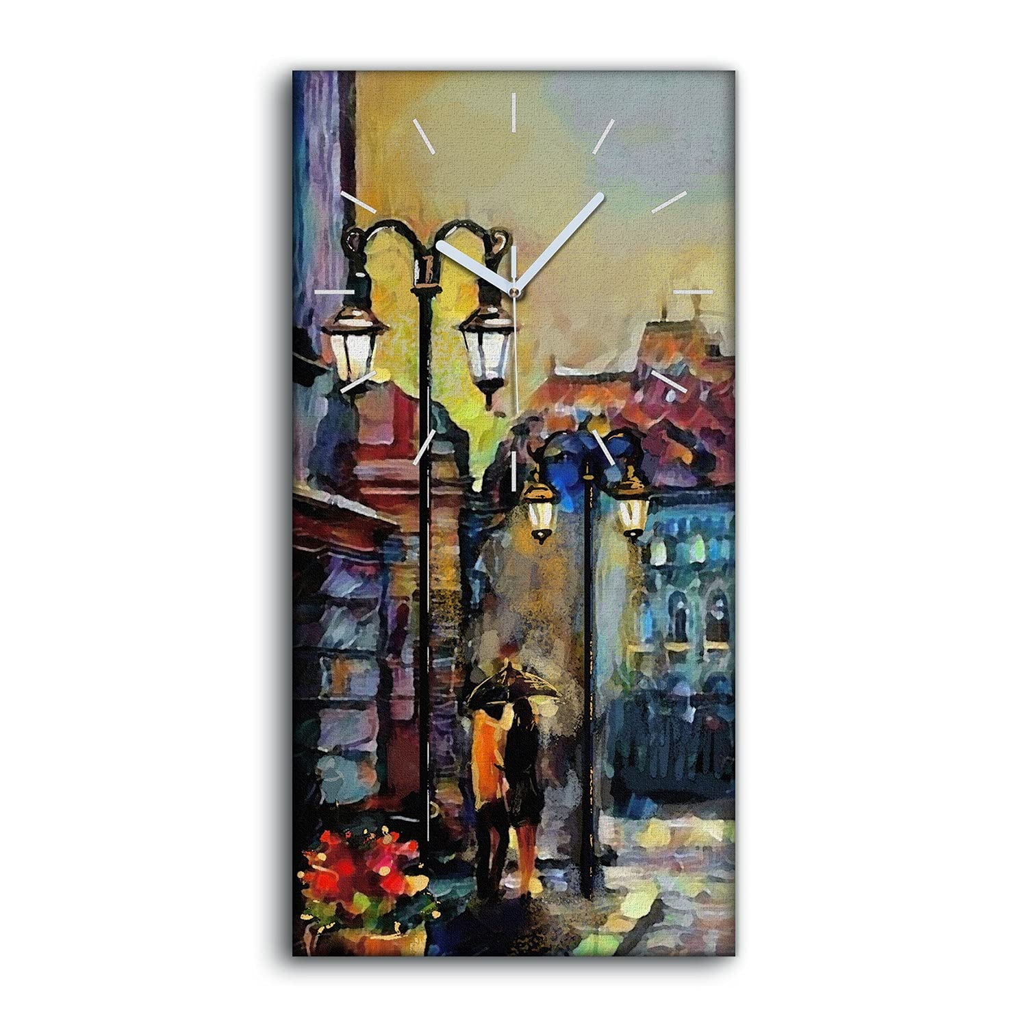 Horloge sur toile silencieuse ne pas tic tac 30x60cm pour chambre