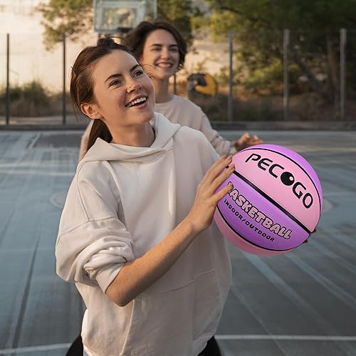 Miniatura 10 de Balón de baloncesto de goma oficial para interiores y exteriores, para hombres, tamaño 3/4/5/6/7 para niños, jóvenes, adolescentes, niños y niñas,
