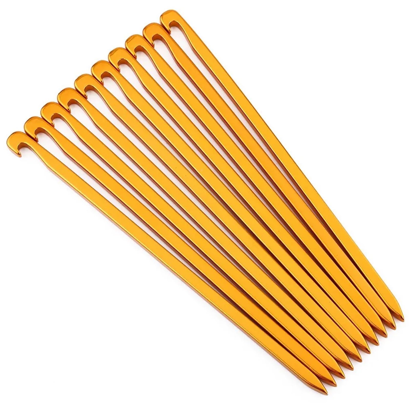 Picchetto da tenda, 10 pezzi di picchetti for tenda da campeggio, for, chiodi 16 cm, in alluminio resistente, for roccia, for(Yellow)