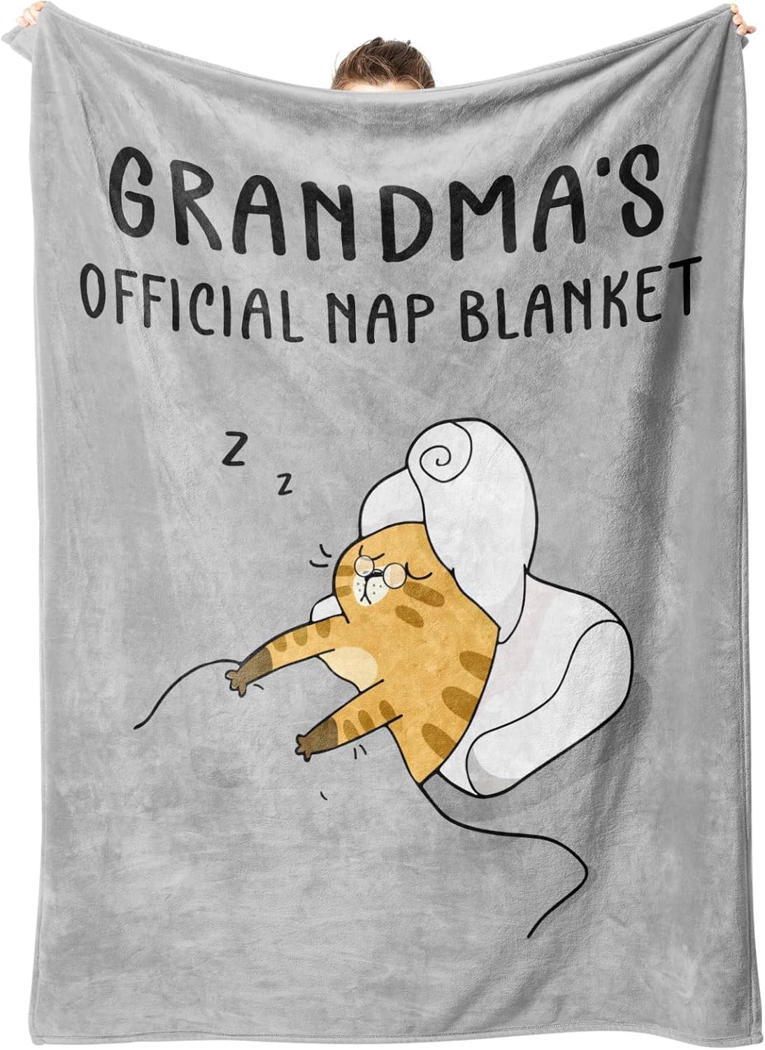 SteadStyle Mothers Day Grandma Gifts from Grandkids, Gifts for Grandma Blanket, Grandmother Birthday Gift, Nana Presents for Christmas Mother's Day, Blanket for Nanny, Nan, 60'' x 50'' (Grey)