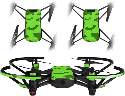 Skin Wrap 2 Pack para DJI Ryze Tello Drone Deathrock murciélagos verde Drone No Incluidas