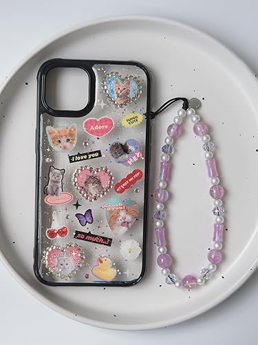 Miniatura 113 de Drawwind Correa universal con cuentas para teléfono, correa universal para teléfono celular, bonita pulsera de muñeca, cadena de cuentas, accesorios