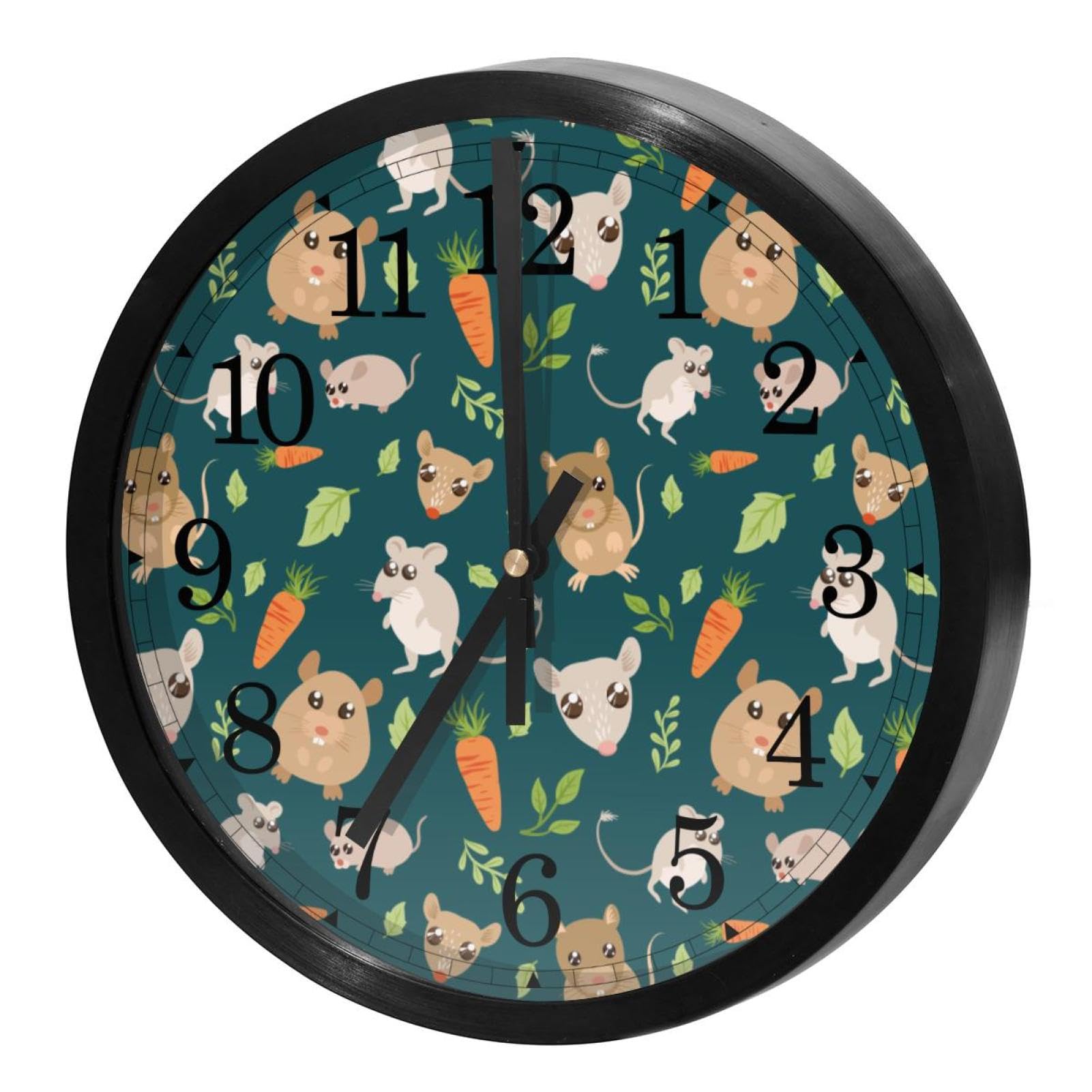 Horloge murale silencieuse quartz motif souris pour égayer la maison familiale