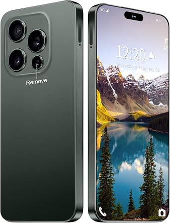 I16 Ultra 16GB+1TB 6.99" HD Screen Smartphone Unlocked Cell Phone,Battery 7000mAh Unlocked The Phone, Android 14 Fingerprint Button Unlock/Photos/Face ID/Dual SIM/5G/GPS Deep Green
