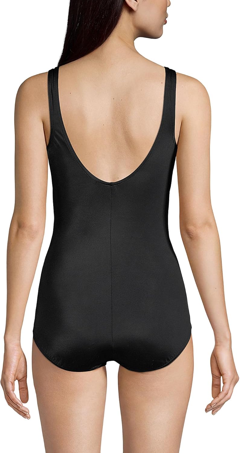 Lands' End Women's Chlorine Resistant Soft Cup Tugless Sporty One Piece Swimsuit - Image 2