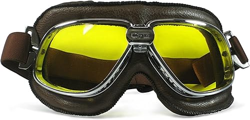 CRG Sports goggle estilo vintage, aviador para motocicleta T11 - Clásico