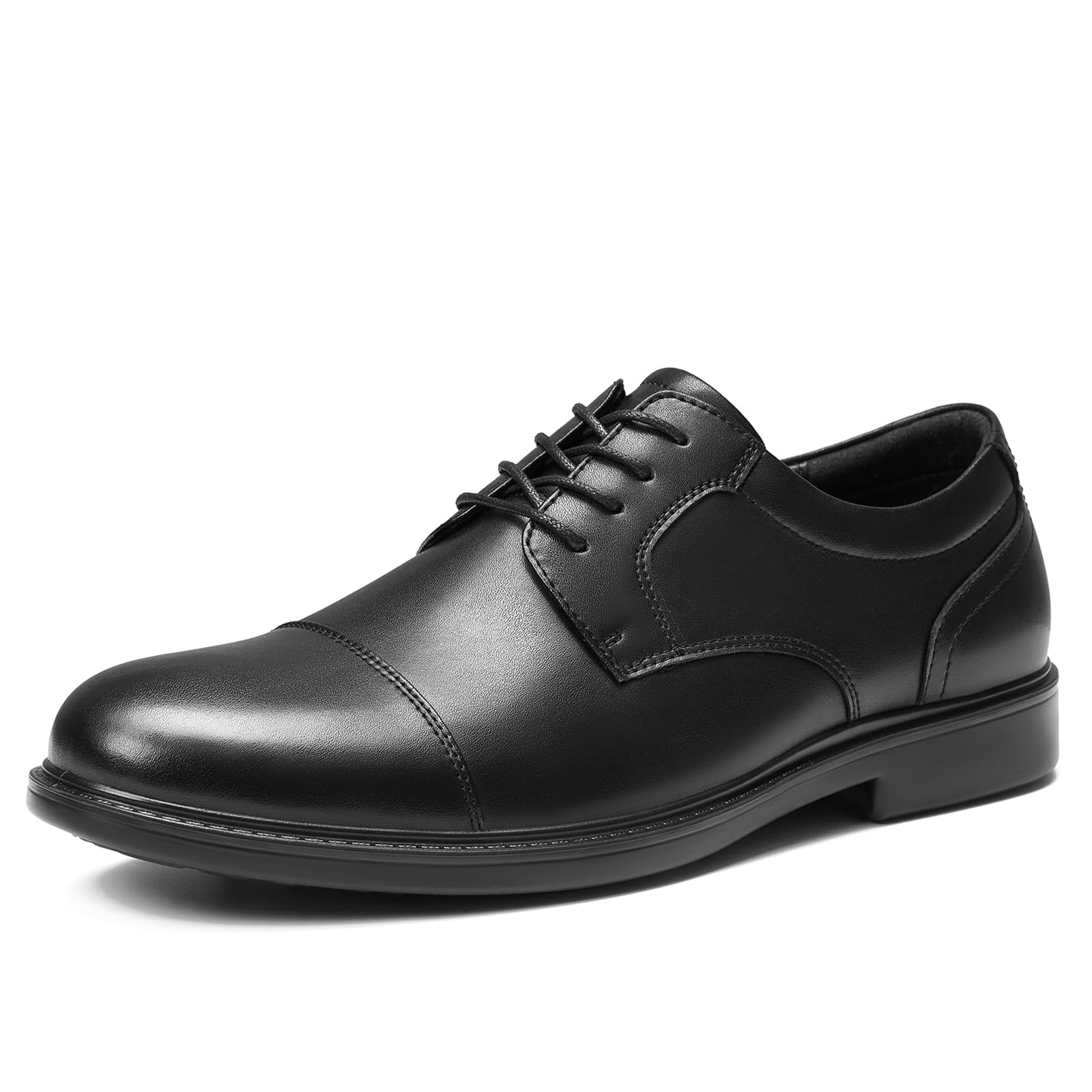 HEEZ Men's Dress Shoes Split Leather, Comfortable Oxford Dress Shoes for Men Non Slip, Lace Up Formal Shoes for Work Business Office