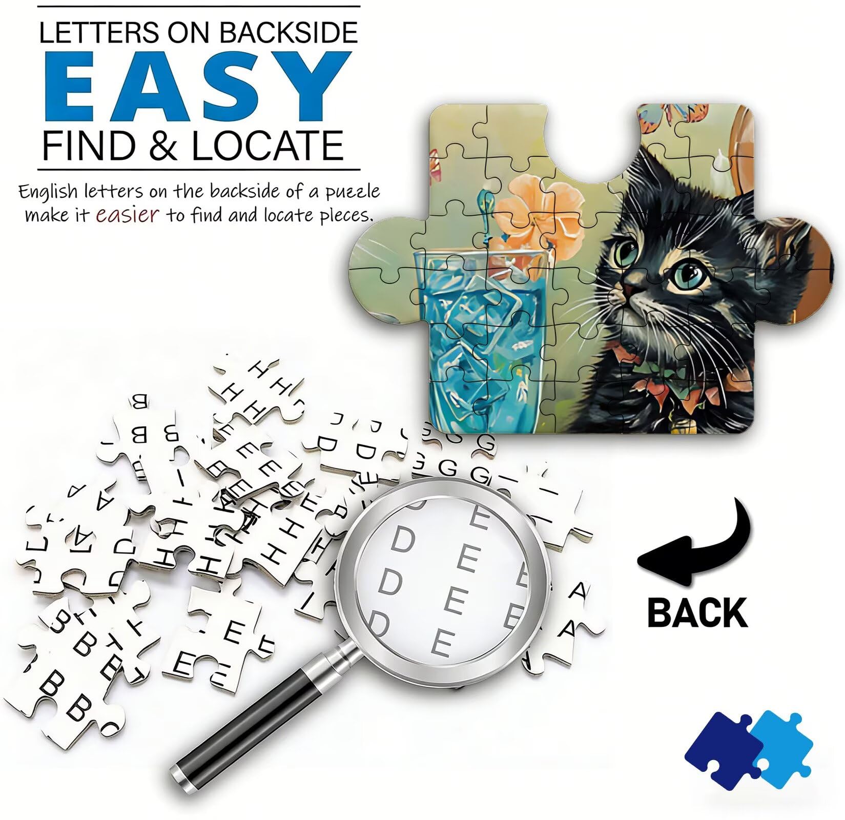 Puzzle 2000 elementów, drewniane puzzle dla dorosłych – Impossible Puzzle 99,5 x 70,5 cm, niffy myślenie i sport myślenia dla kobiet i mężczyzn, gra rodzinna na wieczory z grami, prezent dla kobiet