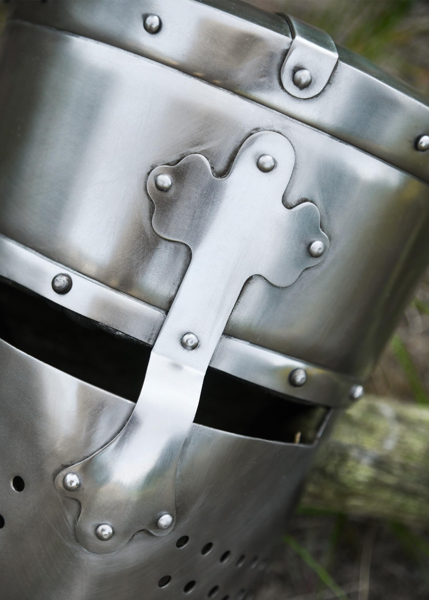 Battle-Merchant Kreuzritter Helm, Templerhelm, 1,6 mm Stahl