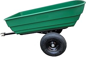 Tow Buddy Barrow Dumping Lawn and Garden Utility Trailer, 6.5 Cubic Foot