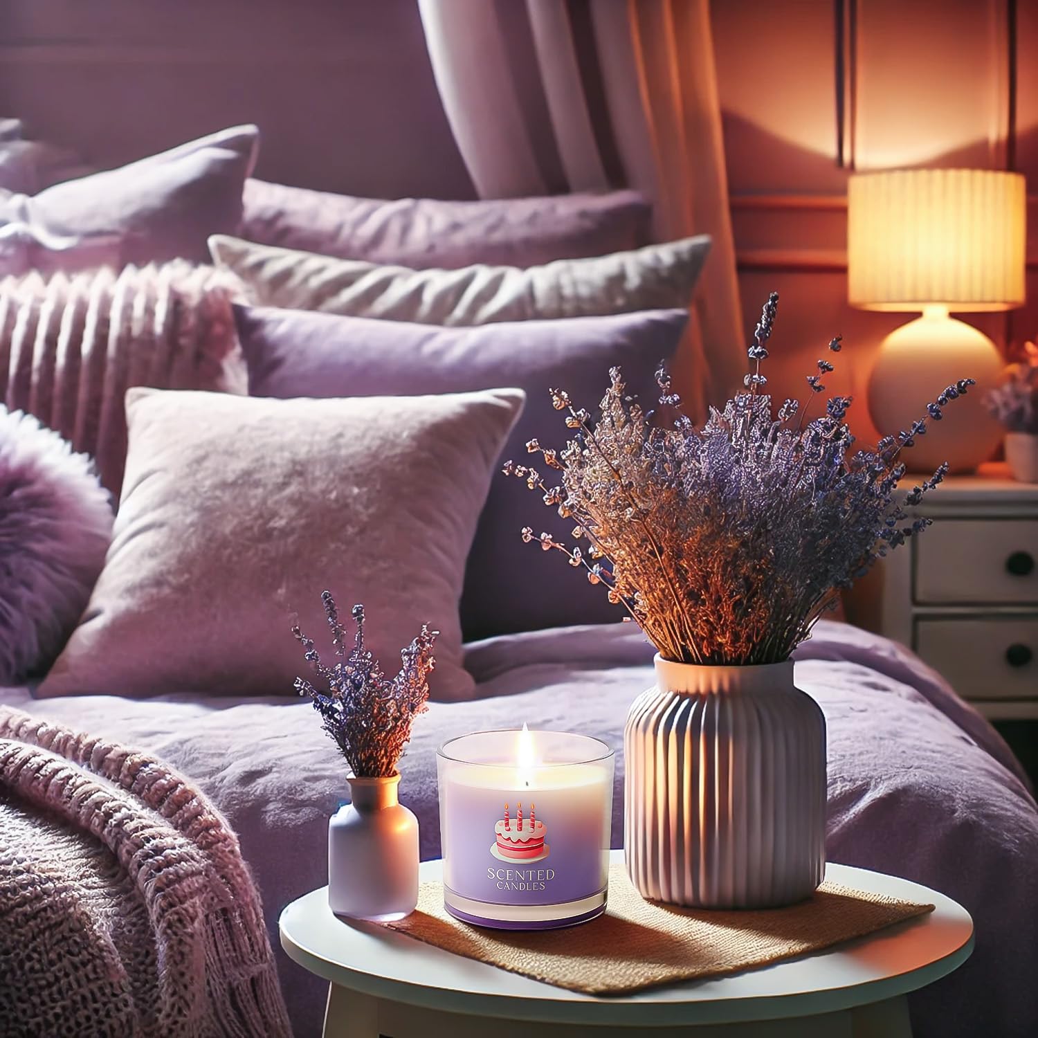 Coffret Bougies Parfumées Lot De 4 * 120g Bougies Cadeaux Femmes