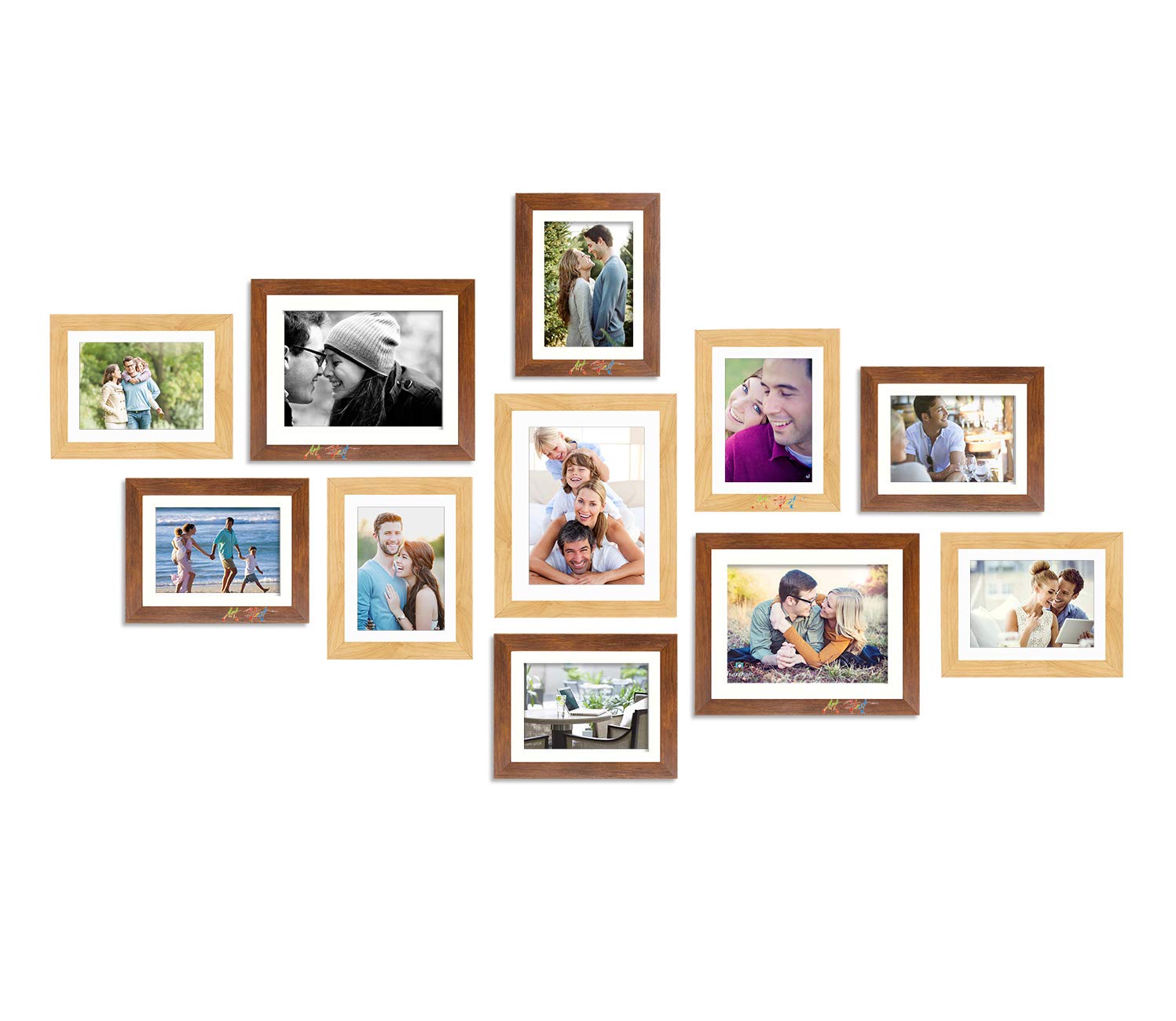 Art Street Beige & Brown Set of 11 Individual Wall Photo Frames/Wall Hanging (8x10-3 pcs, 6x8-8 pcs) (B07TP765ZJ) Amazon Price History, Amazon Price Tracker
