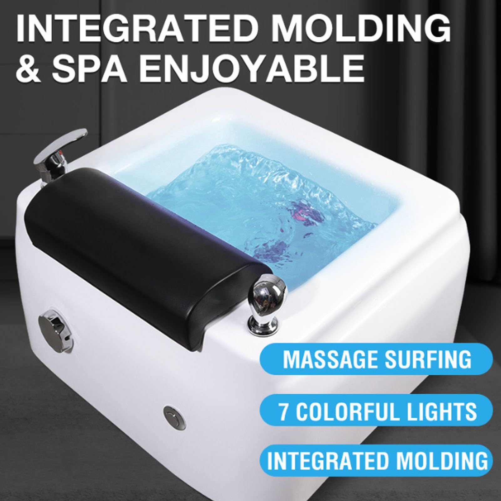 Acryl-Massage-Fußbad, Fußbad, Spa Mit Wärme Und Massage, Acryl-Pediküre-Waschbecken, Tiefes Fußbad, Verwendet In Schönheitssalons Und Nagelstudios(Without Water Pump)