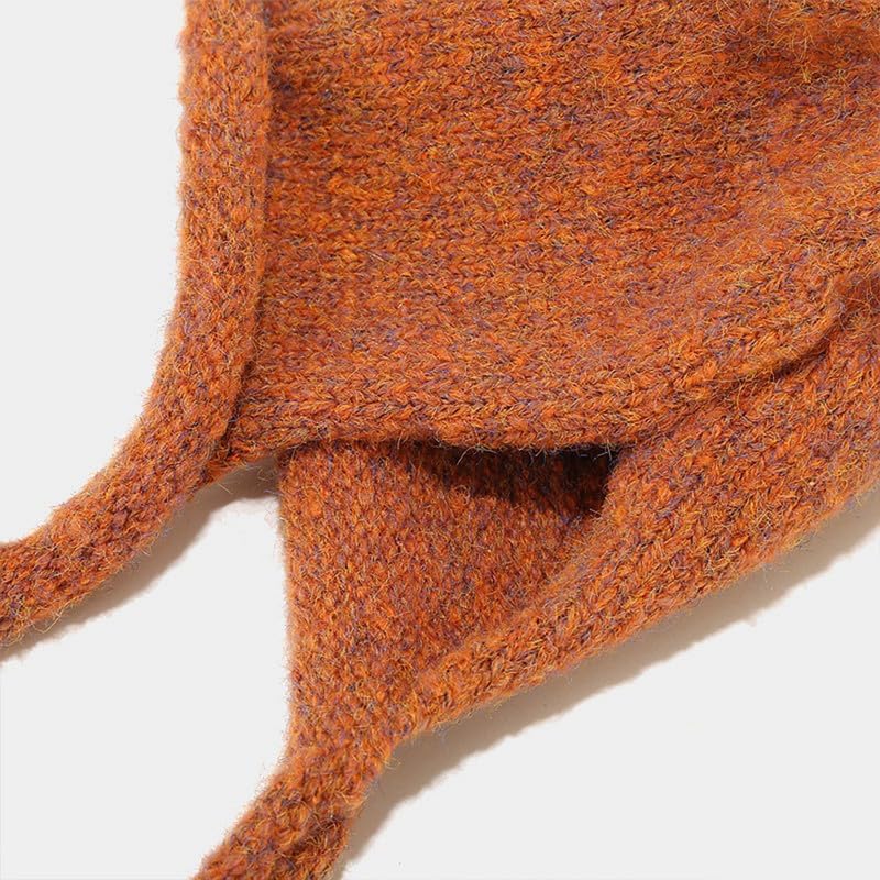 CORIRESHA Women's Cute Cat Ears Crochet Beanie Ear Flap Winter Warm Knit Hat - Image 4