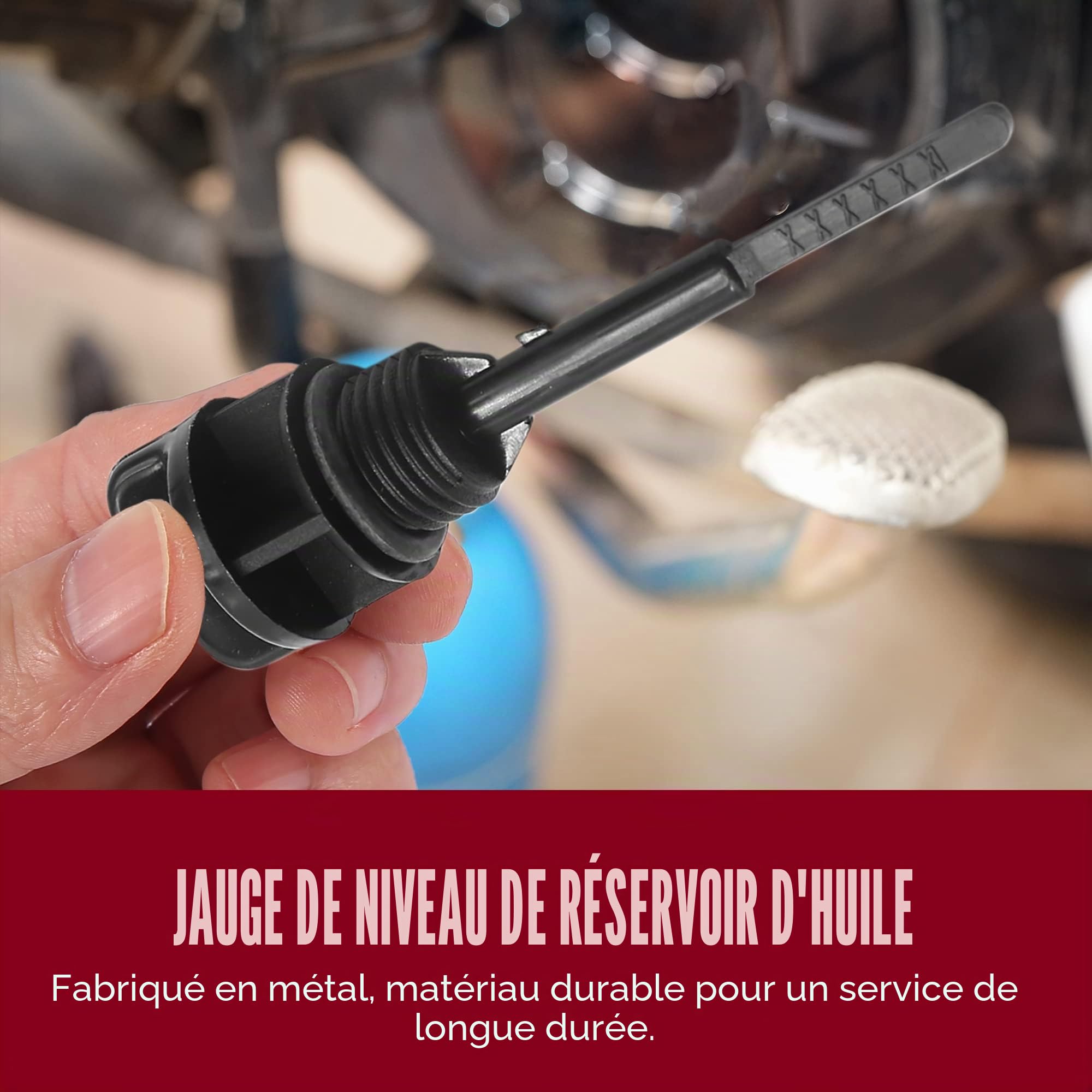 sourcing map Jauge De Niveau D'Huile pour Moteur Gy6 125 2pcs | En Plastique Noir, Pour Moto Et Voiture, Joints Toriques D'Étanchéité, Non-OEM, Accessoire De Remplacement, Pratique