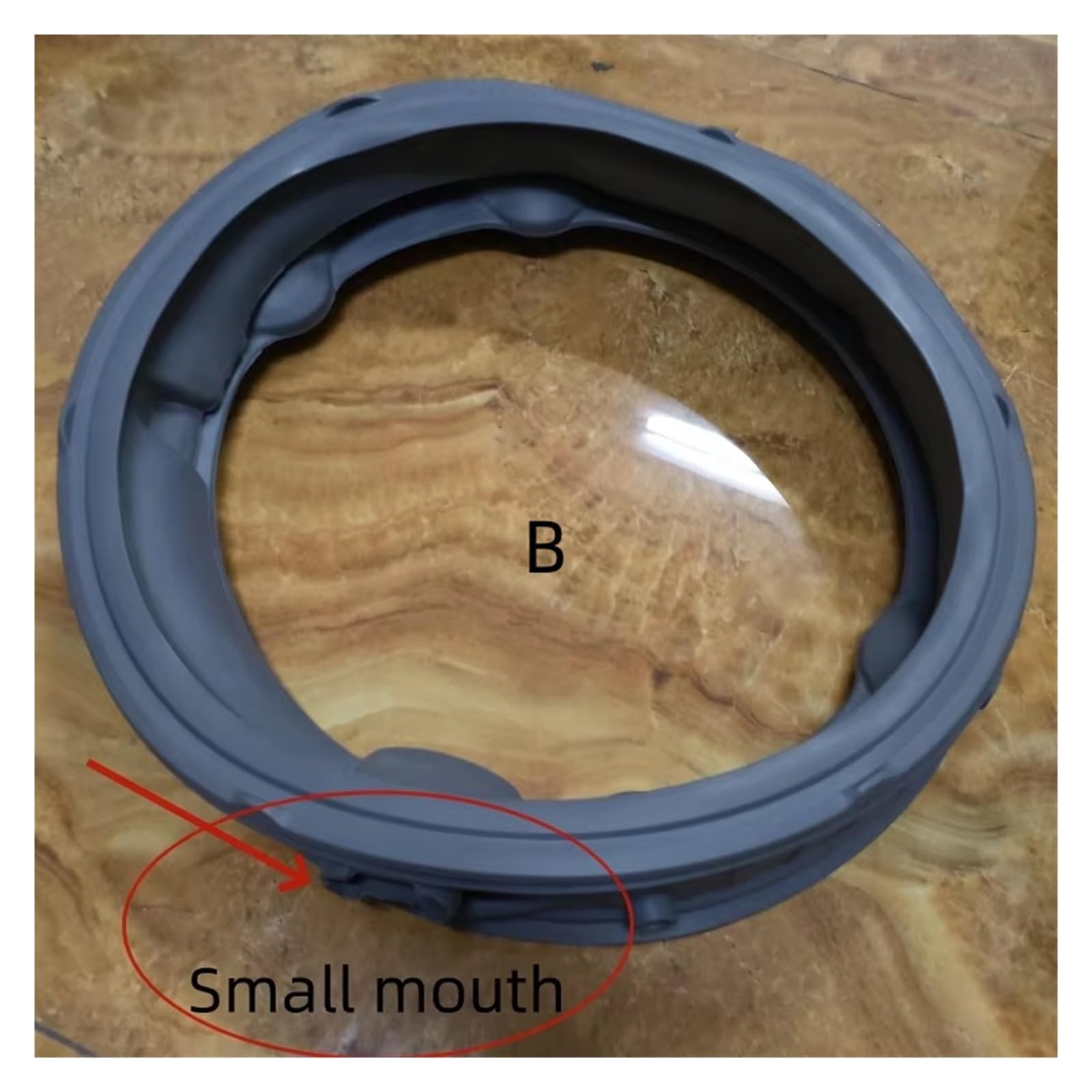 Trommeldichtungsring For Waschmaschinentür, Kompatibel Mit LG MDS66651601 MDS666516, Gummidichtungsring, Ersatzteile For Waschmaschinen(B)