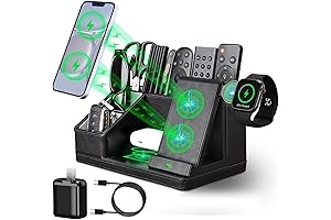 Wireless Charging Power Station Desk Organizer