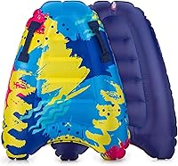 trivamo 30” Inflatable Boogie Board with Handles - Kids Adults Kickboard, Body Surfing Pool Beach Toy Ages 4+