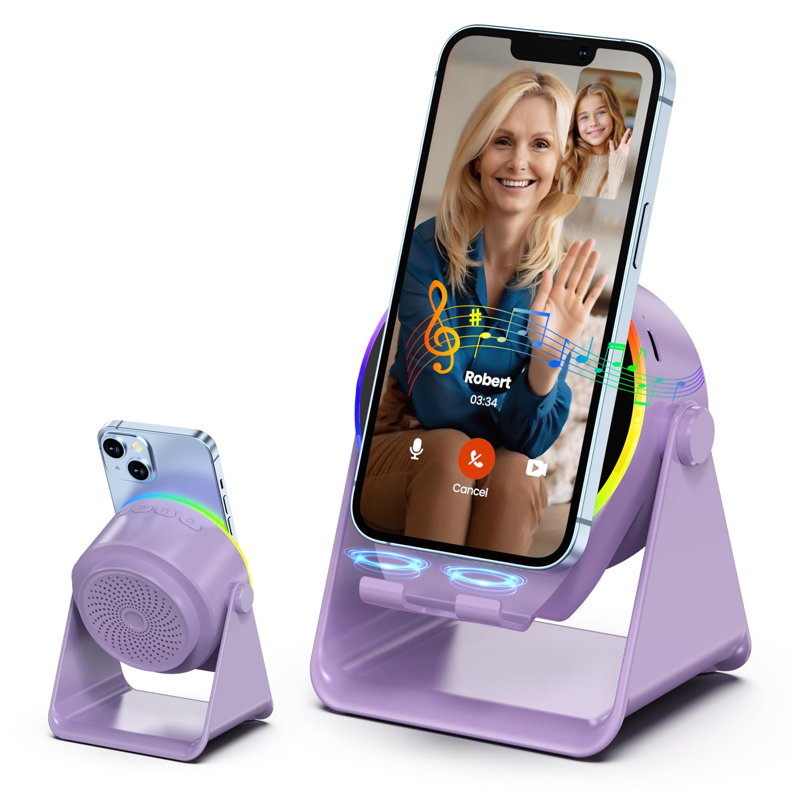 Wireless Induction Speaker, Bluetooth Speaker with Phone Stand (Dohelly)