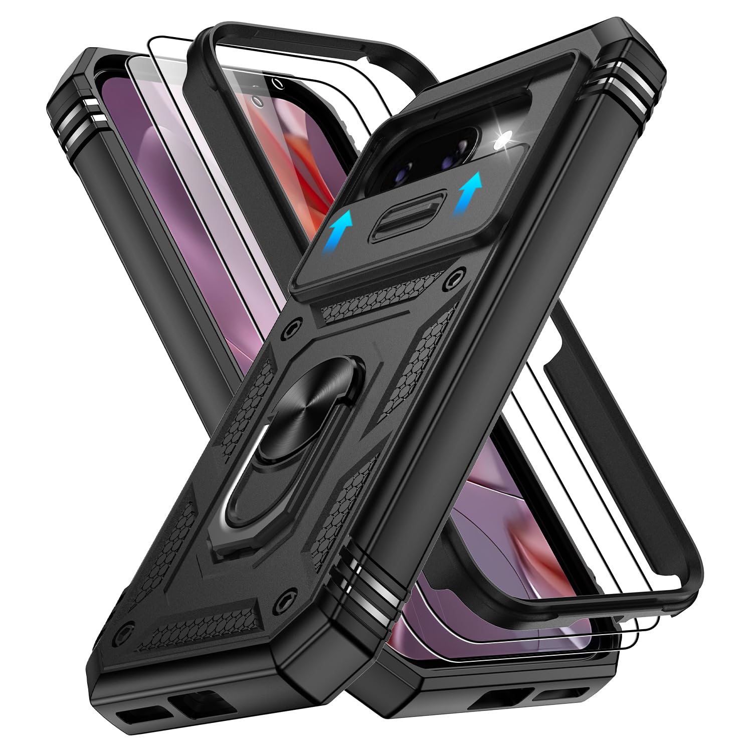 Coque Google Pixel 9A antichoc de qualité militaire avec films - 8