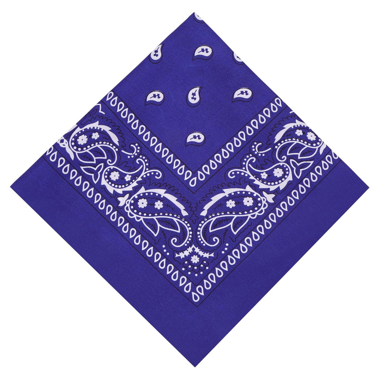 Aomig Bandana Halstuch Biker Damen Herren Nickitücher Kopftuch Halstuch Unisex Tuch Bindetuch Headwear Haar Schal Paisley Muster Halstücher Bandana Ansatz Haartuch Taschentuch Königsblau (55 * 55cm)