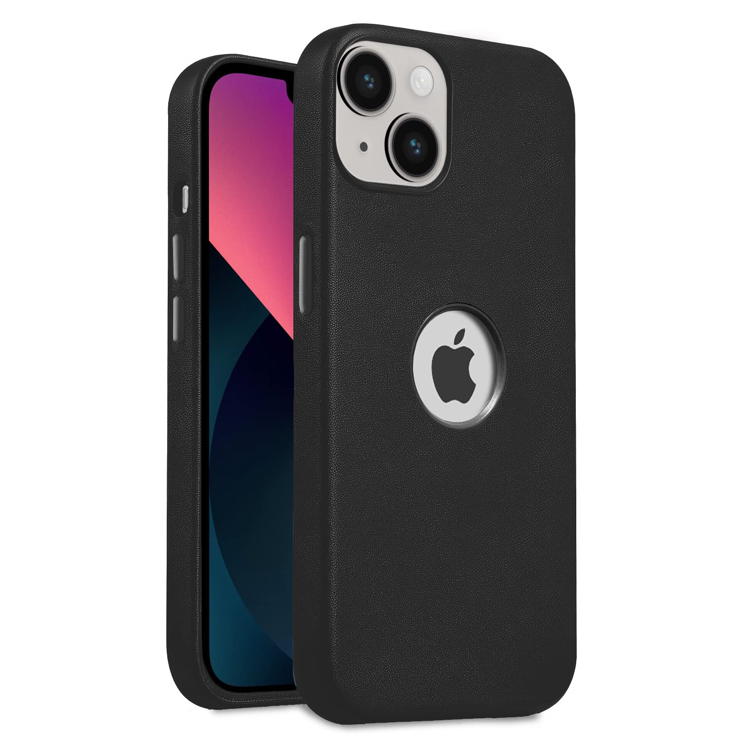 Pikkme Back Cover | Full Camera Protection | Raised Edges | Leather Texture | Bumper Case for iPhone 13 (Black) (B0C4NQG4PX) Amazon Price History, Amazon Price Tracker