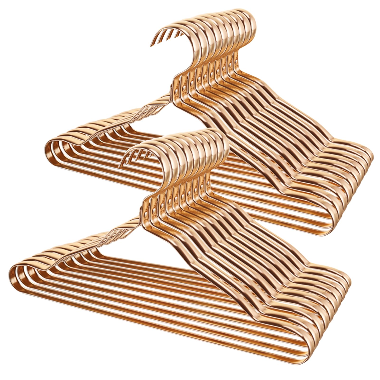 Cintres dorés en aluminium mat de 41,9 cm adaptés aux pantalons lourds et vêtements délicats