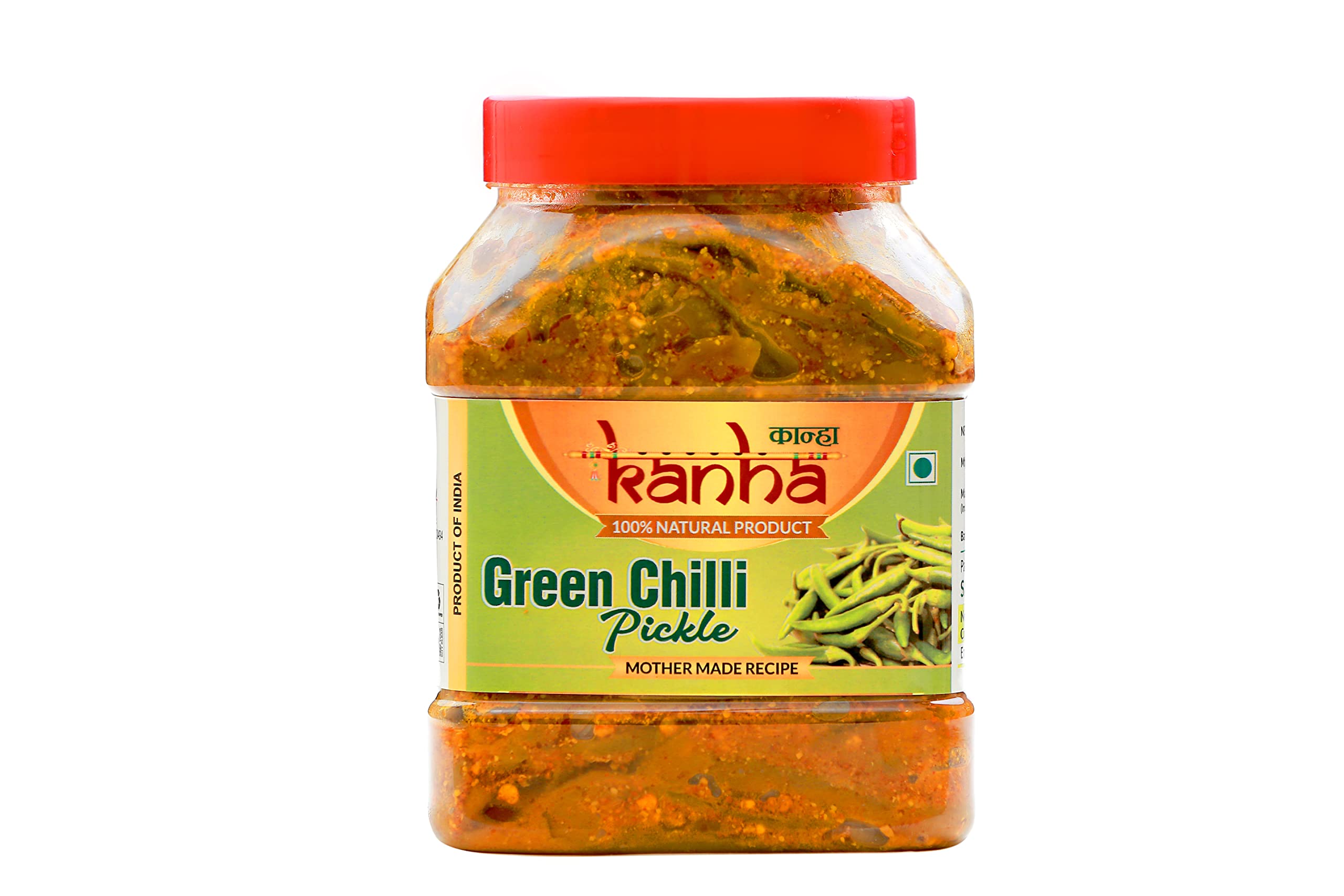 KANHA FOOD Mother Recipe Gujarati Green chilli Pickle, Hari Mirchi Ka Achaar (The Real Taste of Gujarat 1 kg) (B09X1YJ5X1) Amazon Price History, Amazon Price Tracker