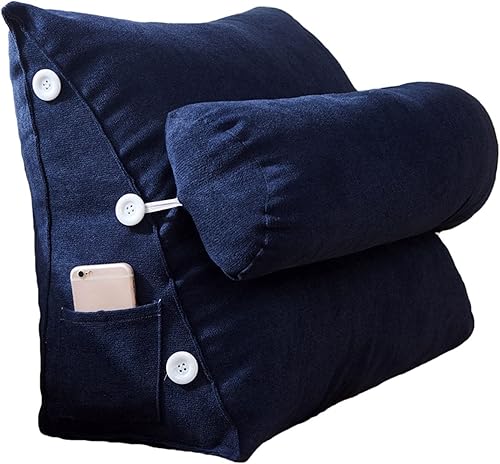 Cojín de cuña para sofá cama con soporte para el cuello, almohada de apoyo para la espalda, almohadas de lectura para sentarse en la cama para
