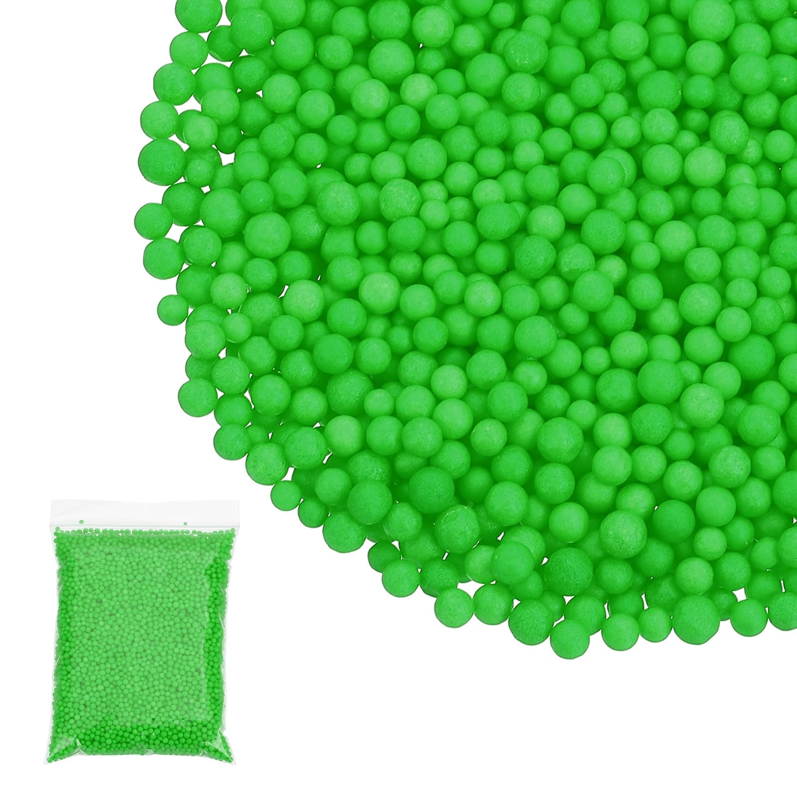 PATIKIL Foam Beads, 2-3mm Foam Balls, Mini Small Balls Polystyrene Beads for DIY Craft Supplies Wedding Party Art Homemade, Green