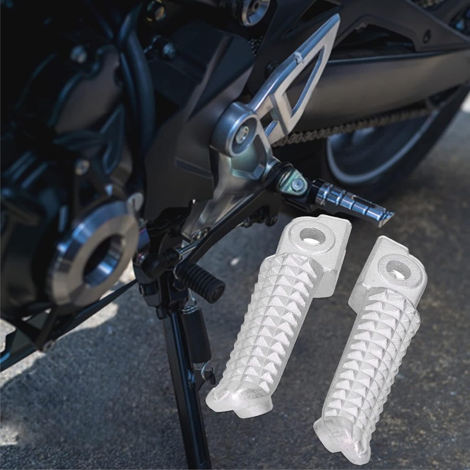 Pedale moto, pedane poggiapiedi moto in metallo sostituzione diretta per R1 R6 MT09 MT07 R3 R15 R25 FZ1 FZ6 YZF600 YZF