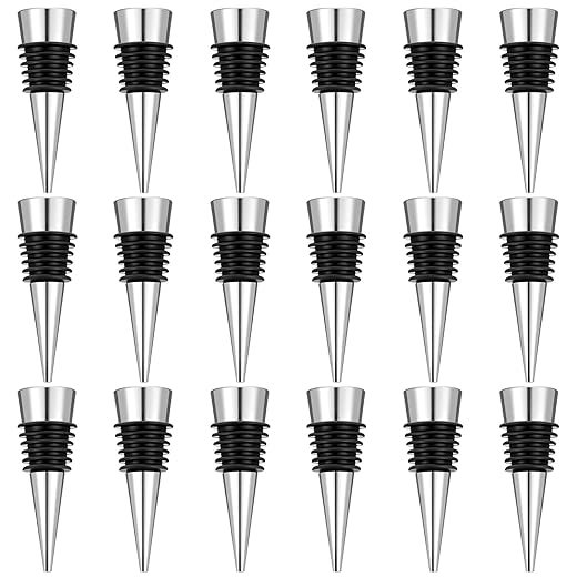20 Pieces Wine Bottle Stopper, Resin Wine Bottle Stoppers Molds Set Accessories, Wine Stoppers for Silicone Mold Epoxy Resin (Zinc Alloy)
