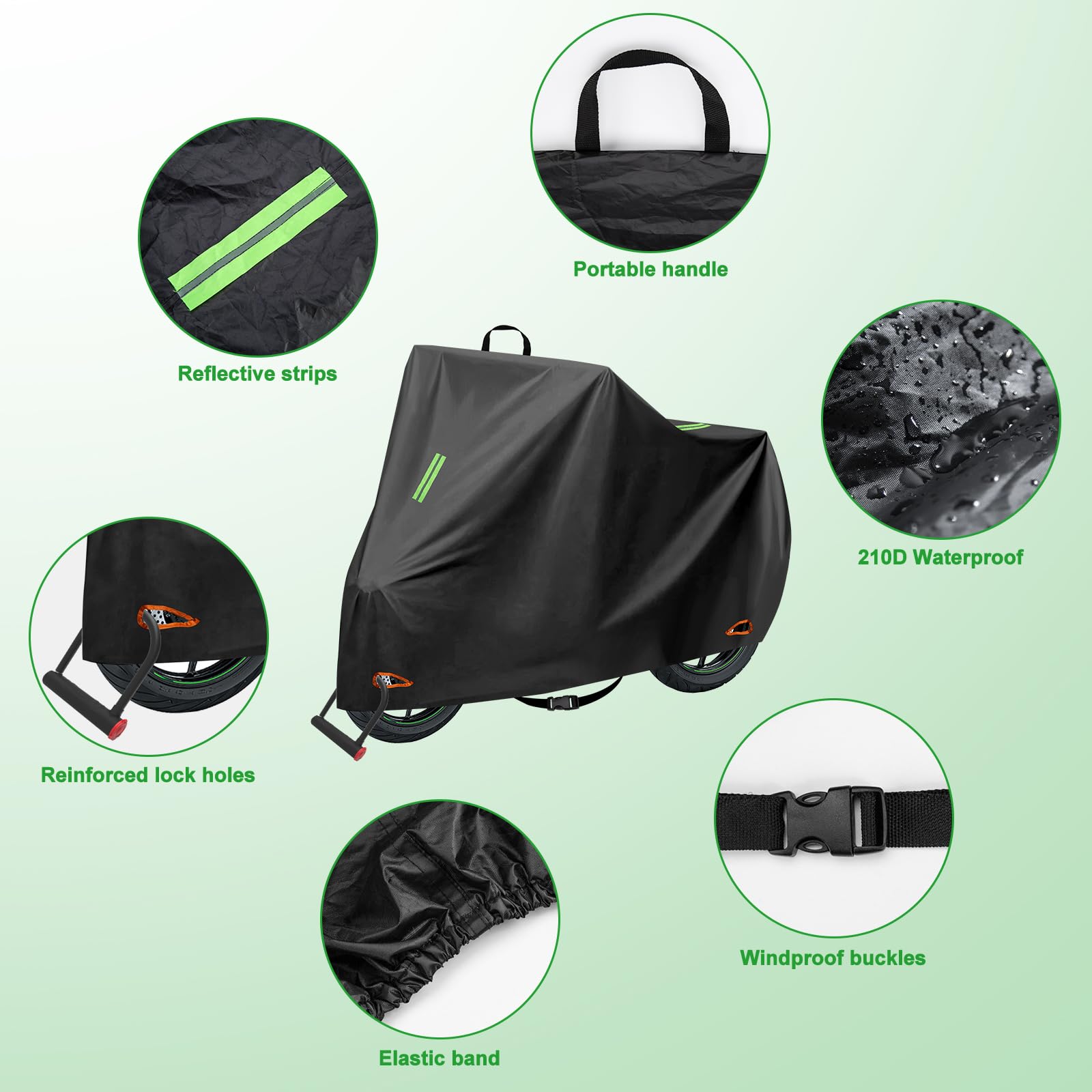 ACESOME Bache Moto, Oxford 210D Bache Exterieur Etanche