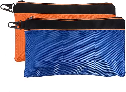 Miniatura 1 de HARFINGTON Small Tool Pouch with Zipper and Hang Hook, Multipurpose Utility Storage Organizer Tool Bag, Tool Belt Accessory