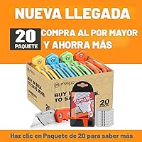 Vista 2 de Cortador de caja, paquete de 4 cortadores de cajas plegables resistentes para uso pesado, hoja afilada, mango cómodo, con cuchillas adicionales