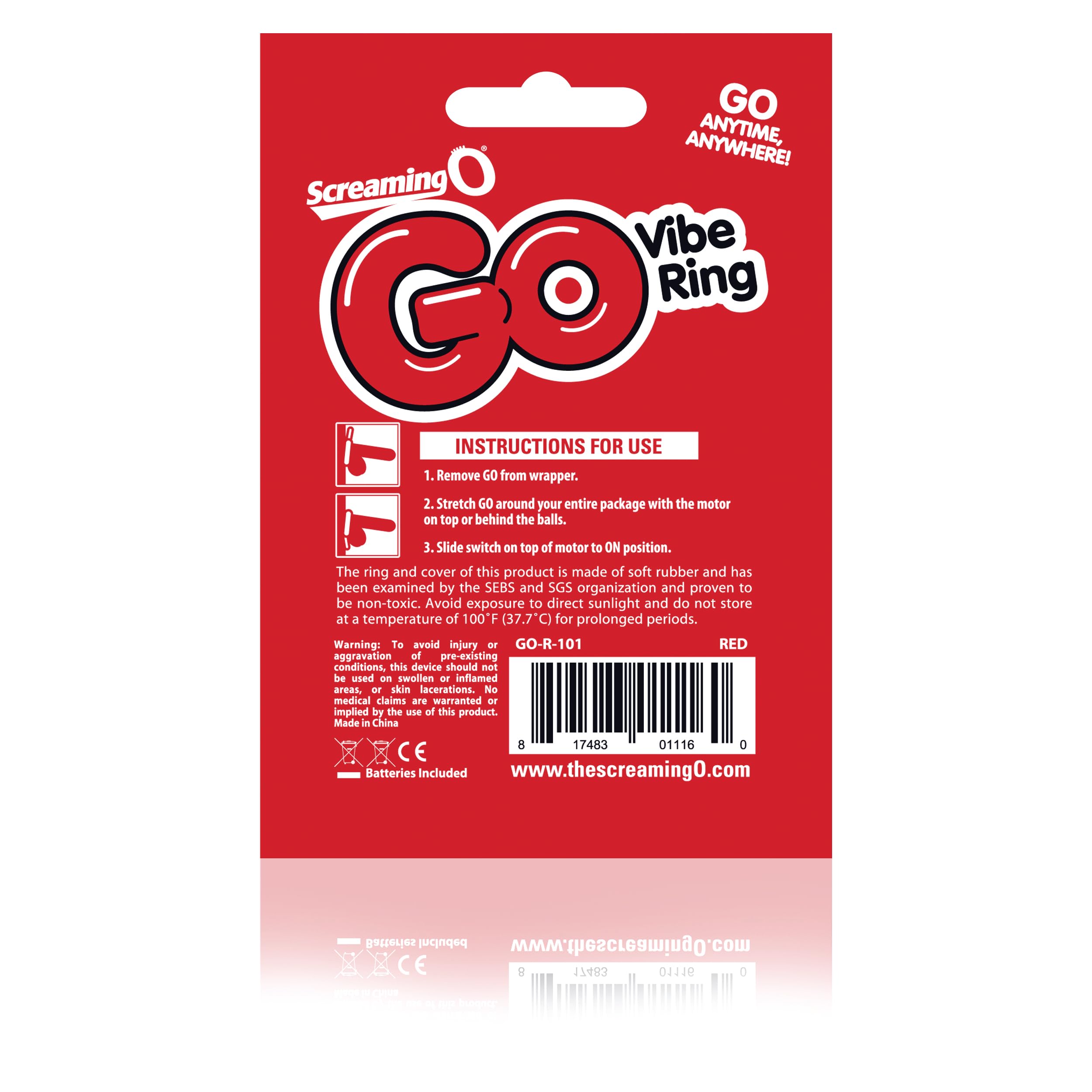 Amazon.com: GO Vibe Vibrating Ring - Vibrating Cock Ring - Deep Vibrations  - Penis Rings - Couple Sex Toys - Dick Rings for Mutual Pleasure - Red :  Everything Else
