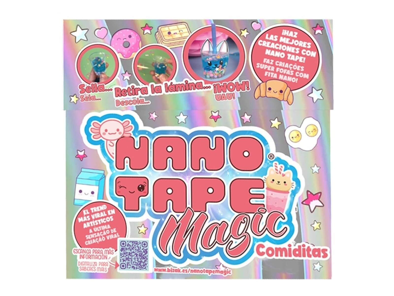 Nano Art Pasti - Kit Creativo Con Nastro Adesivo Tematico, Pennarelli E Accessori Per Decorazioni