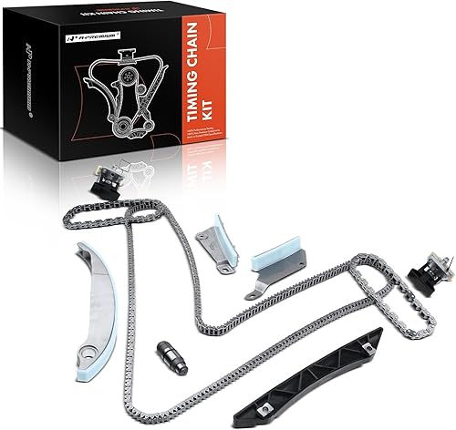 A-Premium 10 kit de cadena de distribución del motor con guía y tensor y más compatible con DOHC, 6 cilindros 2.7 L compatible con Chrysler 300,
