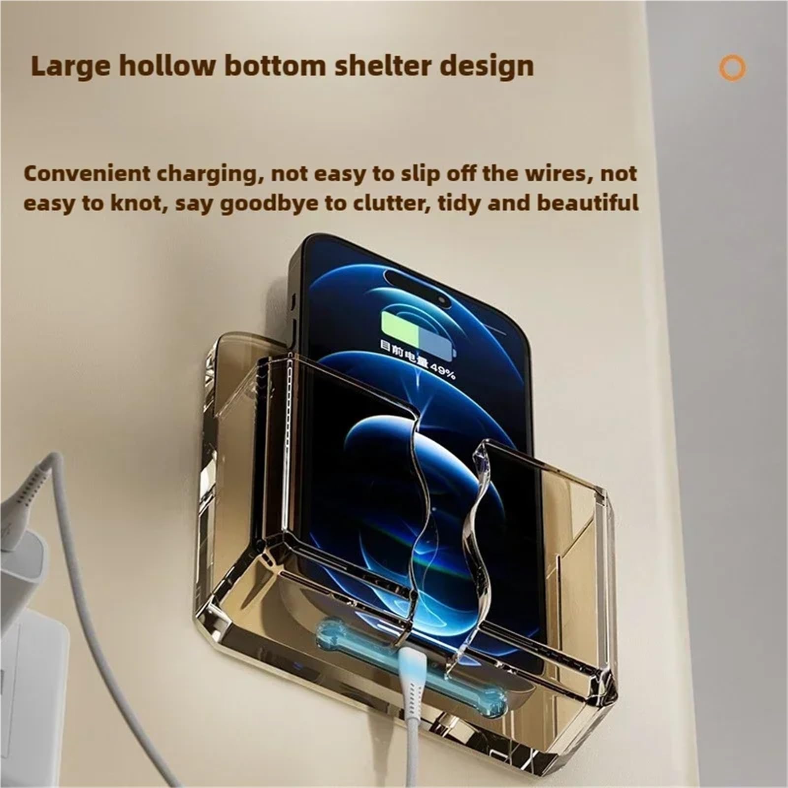 Soporte de pared para control remoto, 12 unidades, soporte de pared universal para teléfono celular, organizador de caja de carga para teléfono celular, soporte colgante para control remoto