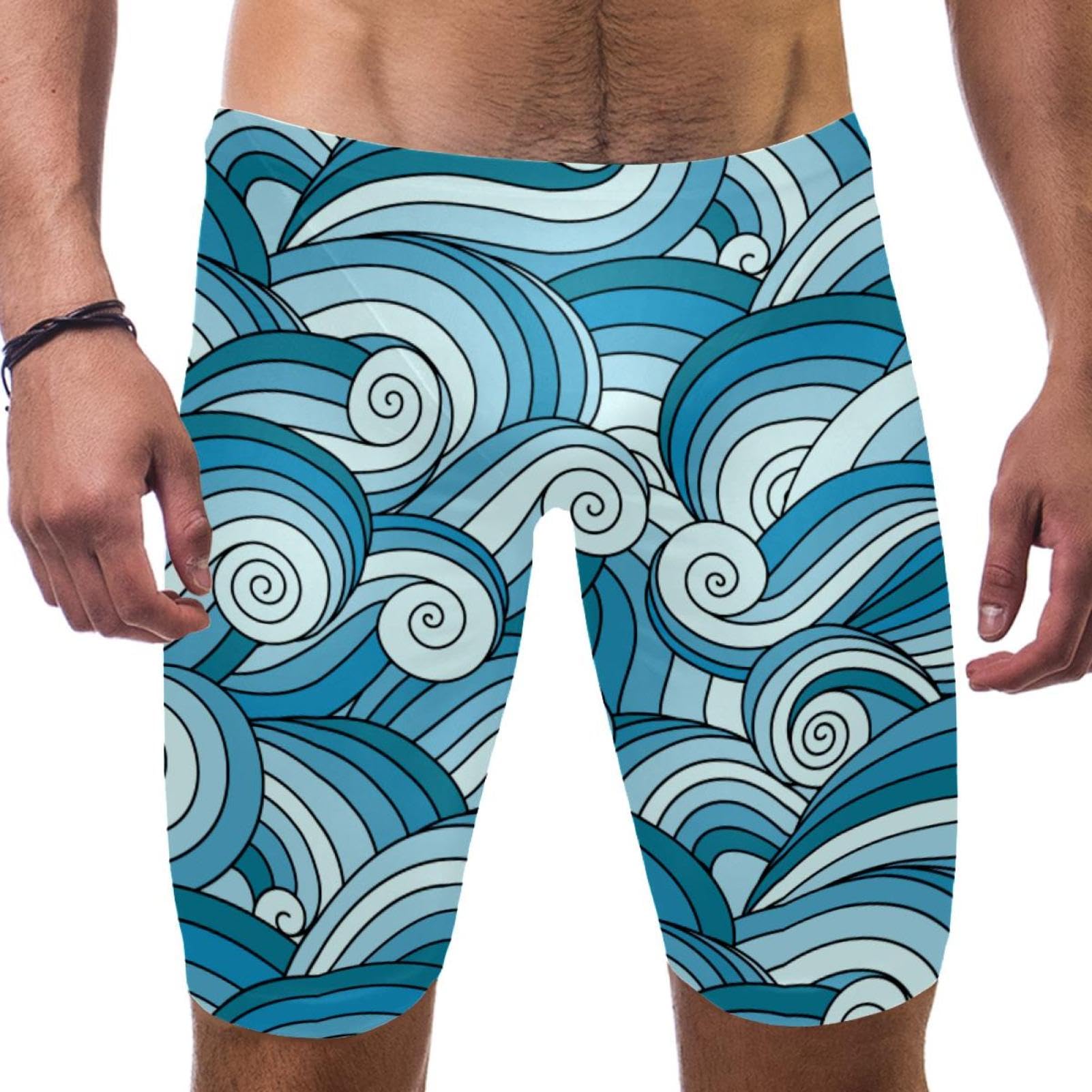 Bañador deportivo de hombre para carreras, secado rápido y ondas 7