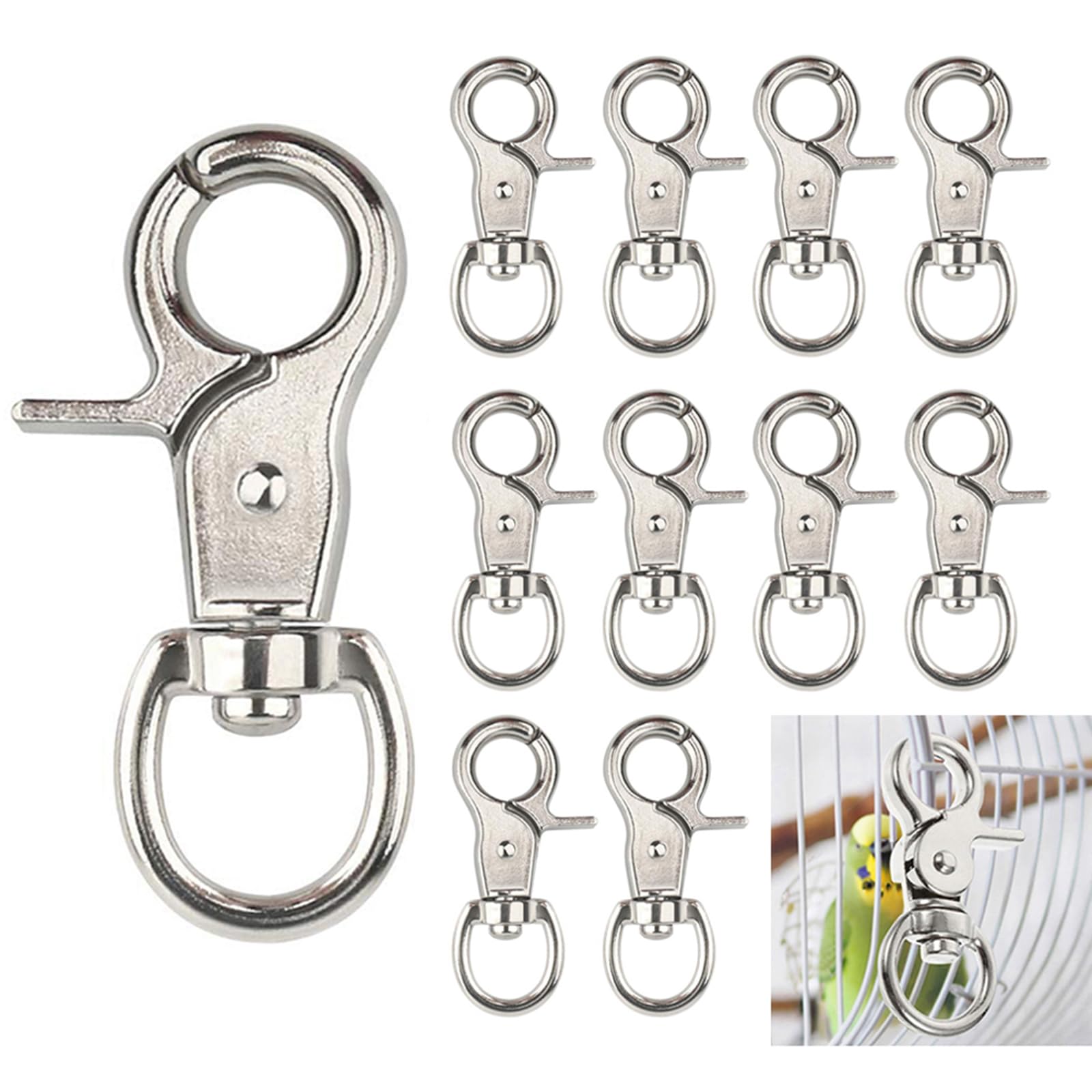 2 Pack 1" Stainless Steel Scissor Swivel Trigger Snaps ⋆ Saddles N Such - View #2