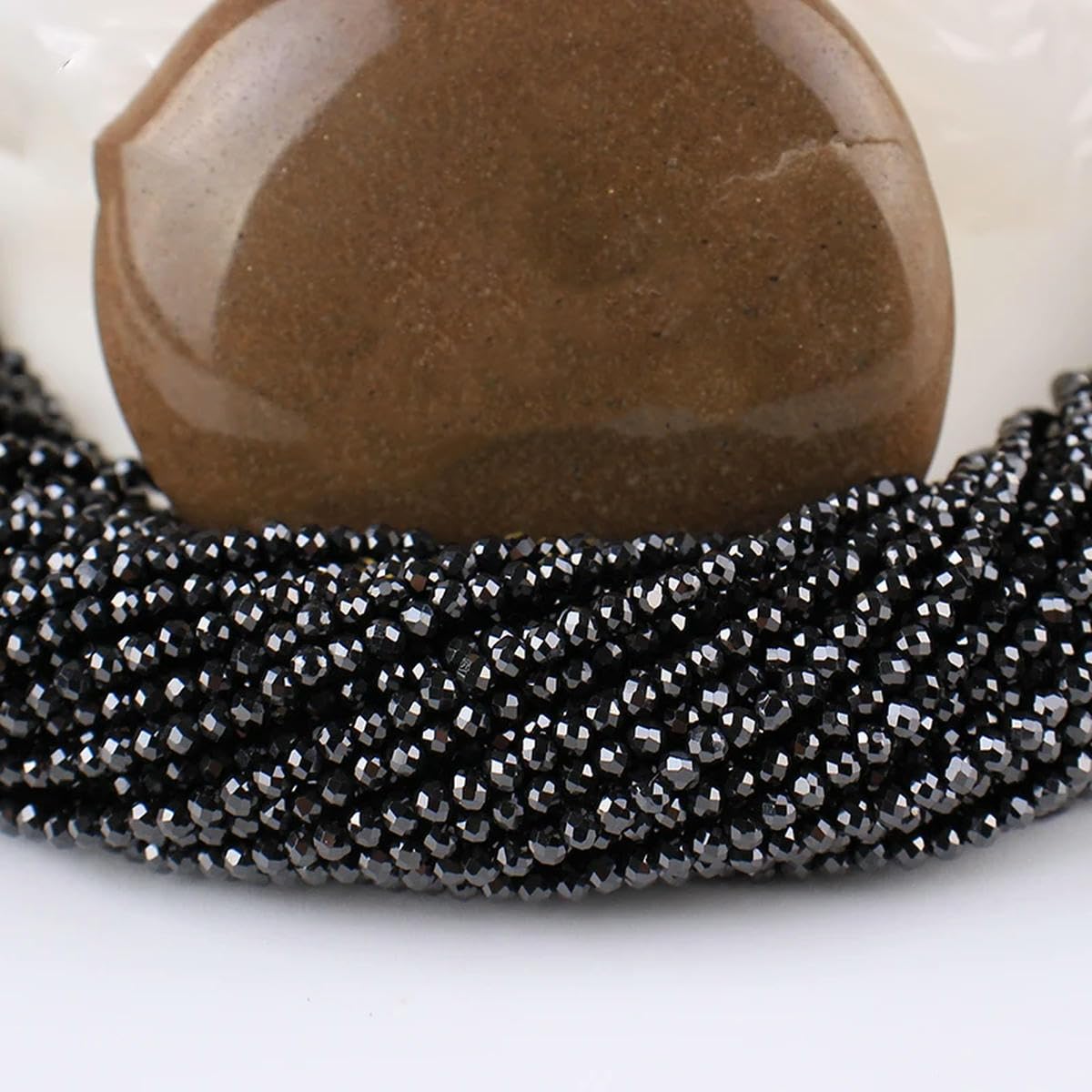 Perline di zirconi Sciolti di Colore Nero sfaccettato da 3 mm per Collana Braccialetto-avocade verde-10 Fili (1200 Pezzi)