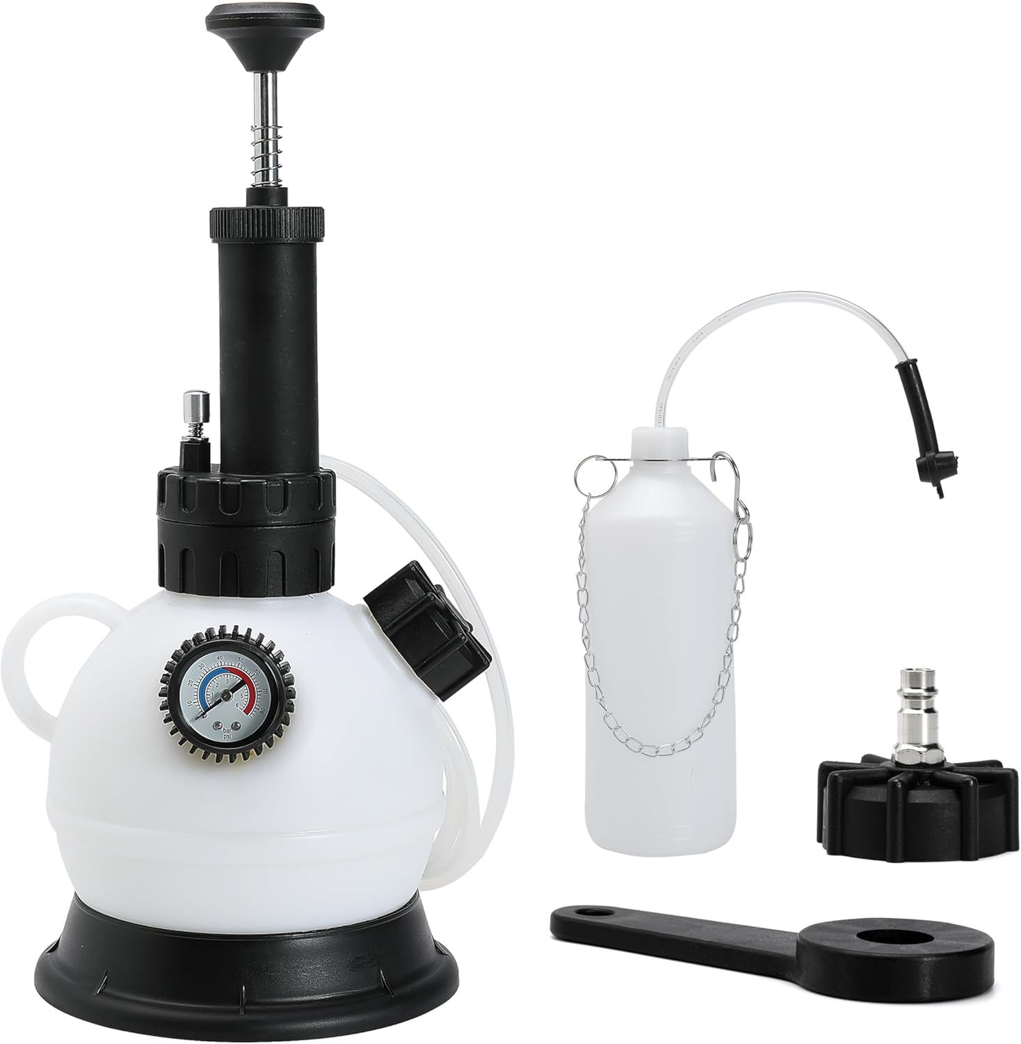 Nayciiy 2L Brake Fluid Pressure Bleeder with 1L Waste Oil Bottle Large Capacity